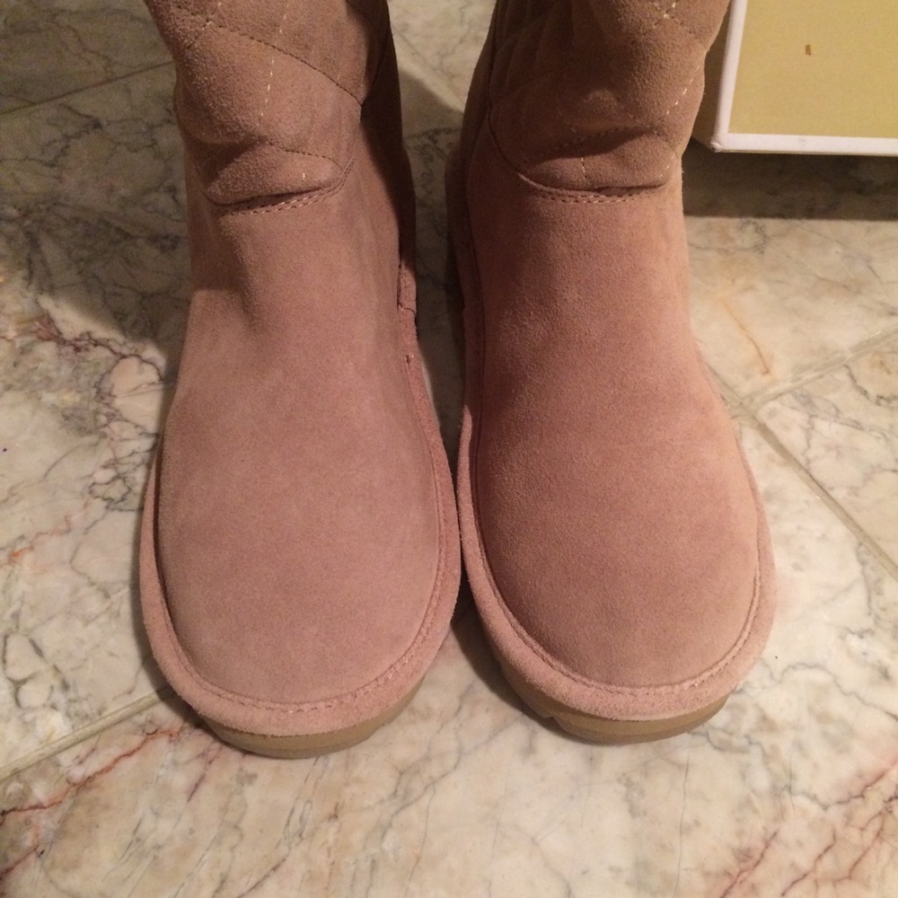 Sandy Quilted Suede Fur Cold Weather Boots - Picture 7 of 16